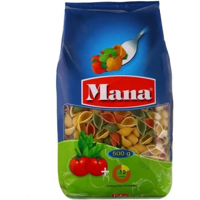 ماکارانی گوش ماهی سبزیجات 500 گرمی مانا
