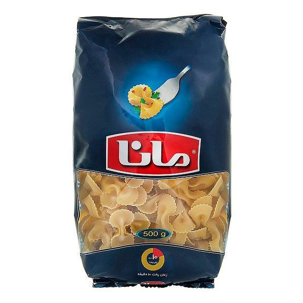 ماکارانی پروانه ای لبه گرد 500 گرمی مانا